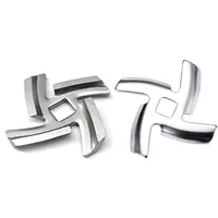 Millie (2 Pack) 5# Messer Fleischwolf Klinge Lebensmittel Fleischwolf Klinge Edelstahl Messer Cutter kompatibel für Größe 5 Fleischwolf Ständer Mixers Zubehör