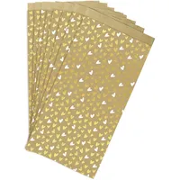 Clairefontaine 394116C Packung mit 50 Geschenktüten Kraft, 16x30+5cm, HerzeGold