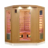 DEKO VERTRIEB BAYERN Infrarotkabine Luxus LED Infrarotsauna 160x160 Infrarotkabine Wärmekabine Sauna Volls