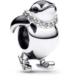 Pandora 792988C01 Silber-Charm Skifahrender Pinguin