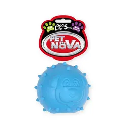 PET NOVA DOG LIFE STYLE Hundespielzeug Kauspielzeug Leckerlieball Minze Aroma 6,5cm Blau