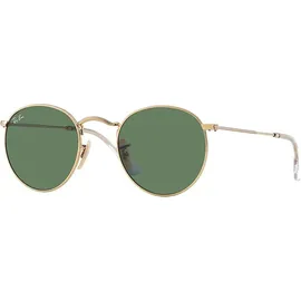 Ray-Ban Round Metal RB3447 001 50-21 polished gold/green classic