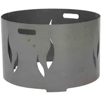 Siena Garden Feuerschalenaufsatz XXL aus Stahl Silber/Anthrazit 96 cm