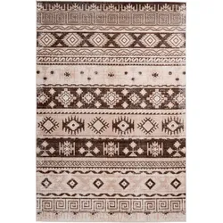 Teppich ANDAS "Pierre" Gr. 3, grau (taupe), B:120cm H:6mm L:170cm, Kunstfaser, Teppiche, vintage, Wohnzimmer