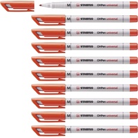 Stabilo 10 STABILO OHPen universal Folienstifte rot 1,0 mm