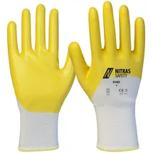 AS Arbeitsschutz GmbH NITRAS Handschuhe 03405 Gr.11 weiß/gelb PES m.Nitril EN 388 PSA II 12