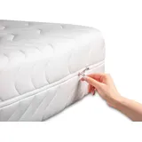 BONEX Matratzenbezug FONTANA 180x200, Polyester, weiß, 180x200 cm 13-15 cm Höhe