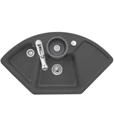 Villeroy & Boch Solo Eck Graphit + Excenterbetätigung + Lochbohrungen