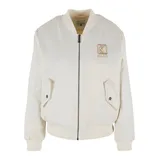 Karl Kani Damen KW241-014-2 Og Satin Bomber Jacket - weiß, - L