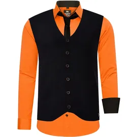 RUSTY NEAL Langarmhemd orange 5XL