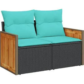 vidaXL Gartensofa-Set 13-tlg. schwarz