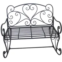 Hti-Living Schaukelbank 109 x 97 x 93 cm schwarz
