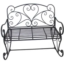 Hti-Living Schaukelbank 109 x 97 x 93 cm schwarz