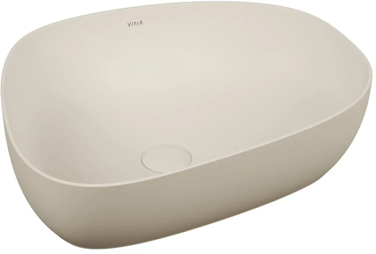 VitrA Outline Aufsatzschale asymmetrisch 55 x 43 cm CERAFINE Sanitärkeramik Sandbeige,5991B422-0016 5991B422-0016