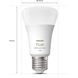 Philips Hue White & Color Ambiance Starterset 2x E27 9 W warmweiß 2 St.