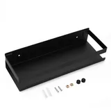 OwnMy Badezimmer Duschregal Edelstahl Bad Küche Korb Dusche Caddy Rack Rostfreies Metall Badezimmer Lagerung Schweberegale Wandmontage Dusche Eckregal - 30,5 cm Schwarz