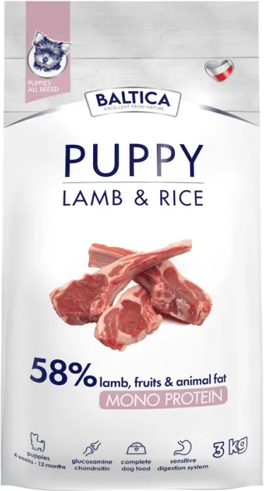 BALTICA Nutraceutic Hypoallergene Welpen Lamm & Reis S/M/L 3kg