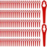 100 Stück Rote Kunststoff-ersatzmesser Für Rasenkantenschneider, Kunststoff-kantenschneidermesser, Ersatzmesser Für Akku-rasenkantenschneider