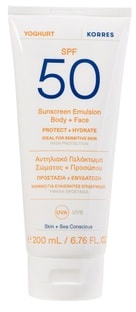 KORRES YOGHURT Sonnenschutz-Emulsion für Körper und Gesicht SPF50 Sonnencreme