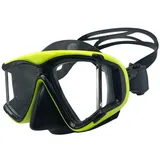 YEESAM Kurzsichtig Tauchmaske mit Dioptrien, breiter Sicht Harzlinsen Taucherbrille Schnorchelmaske Schnorchelbrille Schwimmbrille für Erwachsene und Kinder Myopie (Gelb, verschiedene 2 Augen)