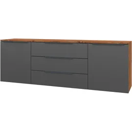 borchardt Möbel Kommode »Tom« Alugriffleisten in graphit grau matt, höhenverstellbare Einlegeböden grau