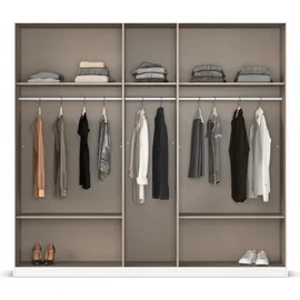 Rauch Drehtürenschrank »Kleiderschrank Schrank Garderobe AGORDO TOPSELLER Schlafzimmer«, (in zwei Griff-Farben mit Dekor- oder Hochglanzfront), durchdachte Innenausstattung, in 6 Breiten und 2 Höhen MADE IN GERMANY, grau