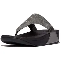 FitFlop Lulu Shimmerlux Toe-Post Sandale, Zinnfarben, 38