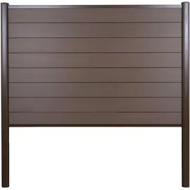 Mendler WPC-Sichtschutz 190 x 0 cm Braun/Aluminium