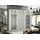 altdecor Schiebetürenschrank VILO 250 x 215 x 61 cm Weiß/Schwarz