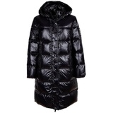 Giorgio Armani AX ARMANI EXCHANGE Damen Daunen-Mantel - Steppjacke, Reißverschluss, Kapuze, Logo Aufdruck Schwarz L