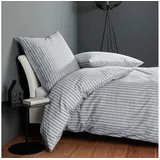 JANINE Davos Gestreift Grau 160 x 210 cm + 65 x 100 cm