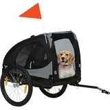 PawHut Hundetransportanhänger schwarz 140x71x83 cm