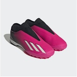 adidas Unisex Kinder X Speedportal.3 Laceless Turf Fußballschuhe, Team Shock Pink 2/Zero Met./Core Black, 38 2/3 EU - 38 2/3 EU
