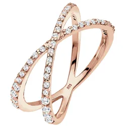 Elli Kreuz Symbol Zirkonia 925 Sterling Silber Ringe   Damen 