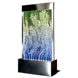 Xlmoebel Skulptur Neuartige Wasserwand Raumteiler Säule mit LED-Beleuchtung - 80x160 cm, (LED-Wasserfall), Hergestellt in Europa weiß