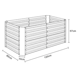 VCM Galdo XL 180 x 90 x 60 cm Metall