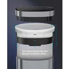 Songmics Mülleimer 50,0 l silber