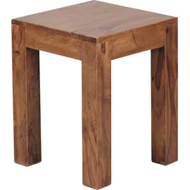 Wohnling Beistelltisch Massivholz sheesham 35,0 x 35,0 x 45,0 cm