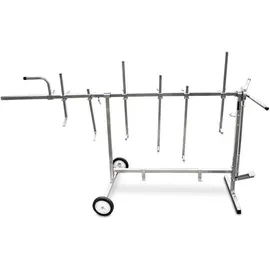 BITUXX Lackierständer Stahl 360° silber fahrbar 6-armig