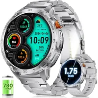 Smartwatch Herren mit Telefonfunktion Armbanduhr Sportuhr Gym Fitnessuhr