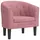 vidaXL Clubsessel Rosa Samt 70 x 75 x 70 cm Rosa mit Rollen