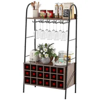 Costway Weinregal 63 x 32 x 114,5 cm Braun