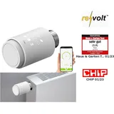 Revolt Programmierbares Heizkörperthermostat mit Bluetooth App LED-Display