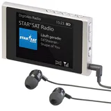 Digitales Slim-Taschenradio DAB+/FM, Akku, Ohrhörer, Alu-Gehäuse