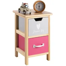 Idimex Kommode ESTA 2 Schubladen 40 x 40 x 80 cm Holz massiv lackiert beige