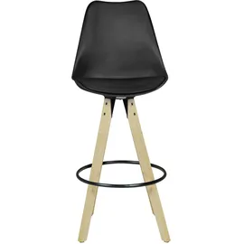 Wohnling Barhocker WL5.046 77 cm Sitzhöhe Schwarz