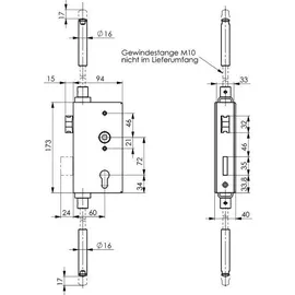 AMF Schlosskasten 140UMV-40 Profilzylinder