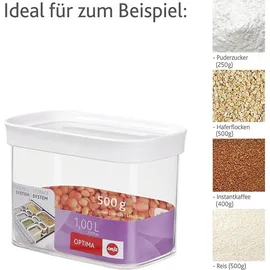 Emsa Frischhaltedose OPTIMA transparent/weiß 11,9 cm 1,0 l