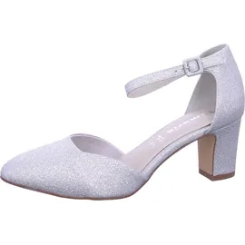 TAMARIS Damen Pumps mit Blockabsatz, metallic, 40 EU