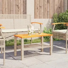 vidaXL Gartentisch 74,7 x 41,6 x 10,5 cm Beige